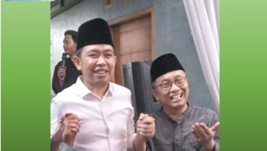H Achmad Sudiyono Ketemu Fawait di Acara Halal Bihalal Alumni Pesantren Nurul Jadid Probolinggo di Jember