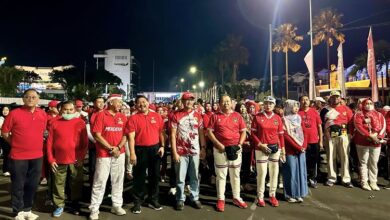 Bupati Jember Gelar Latihan Tajemtra Merahkan Jalan Alun-alun-Patrang